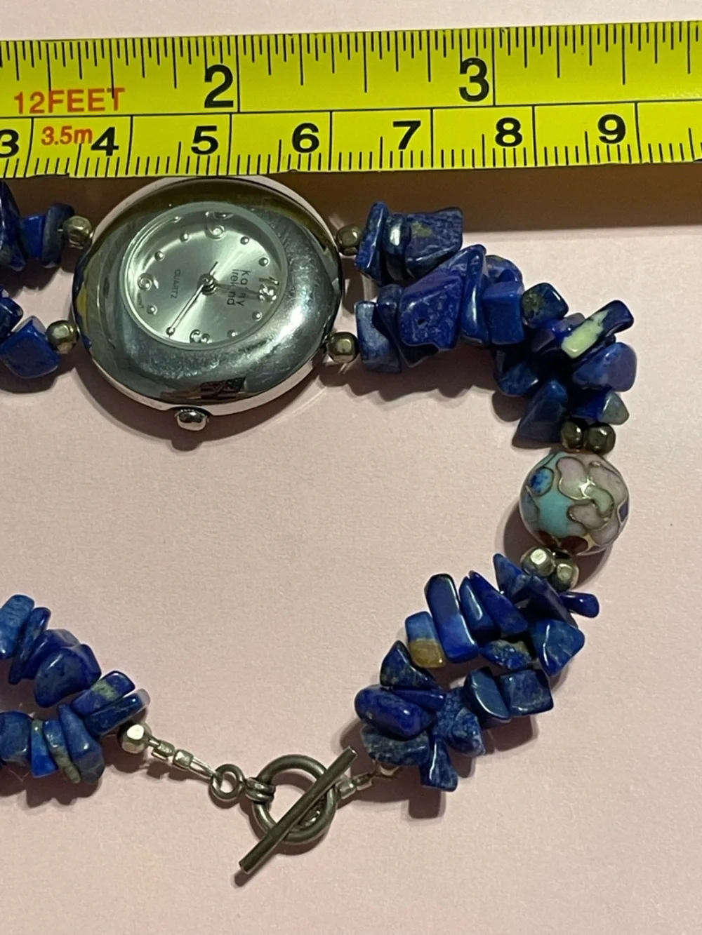 Kathy Ireland Lapis Cloisonné Watch #9330 💎